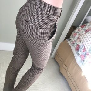 Brown Checkered Pant